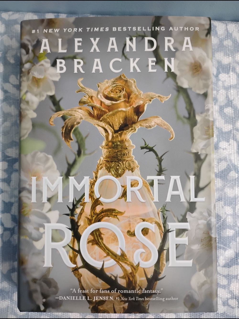 Immortal Rose Decorative Hardcover by - Gold and Cream